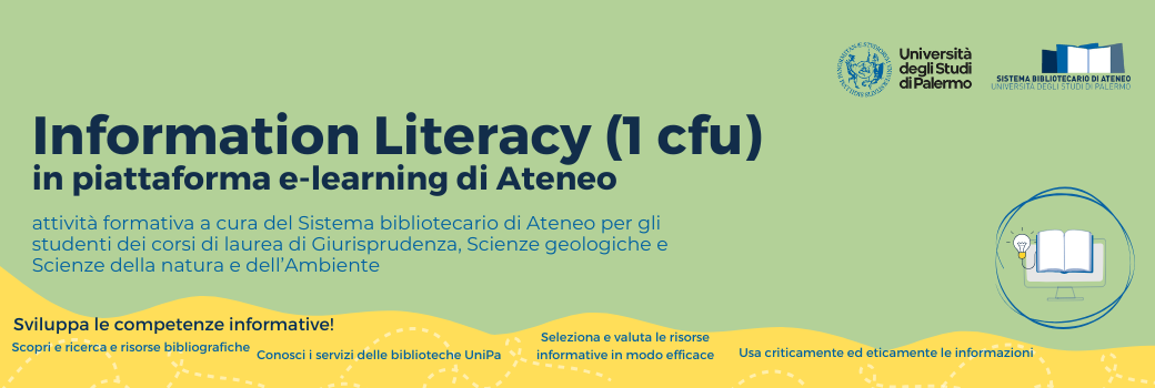 Affronta con successo "Information literacy (1 cfu)"!