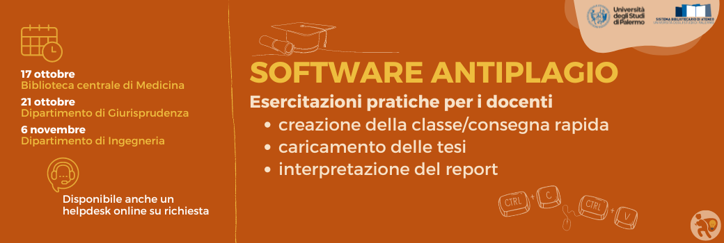 FeedBack Studio per la verifica del plagio nelle tesi di laurea: esercitazioni pratiche per i docenti - 17, 21 ottobre, 6 novembre 2024