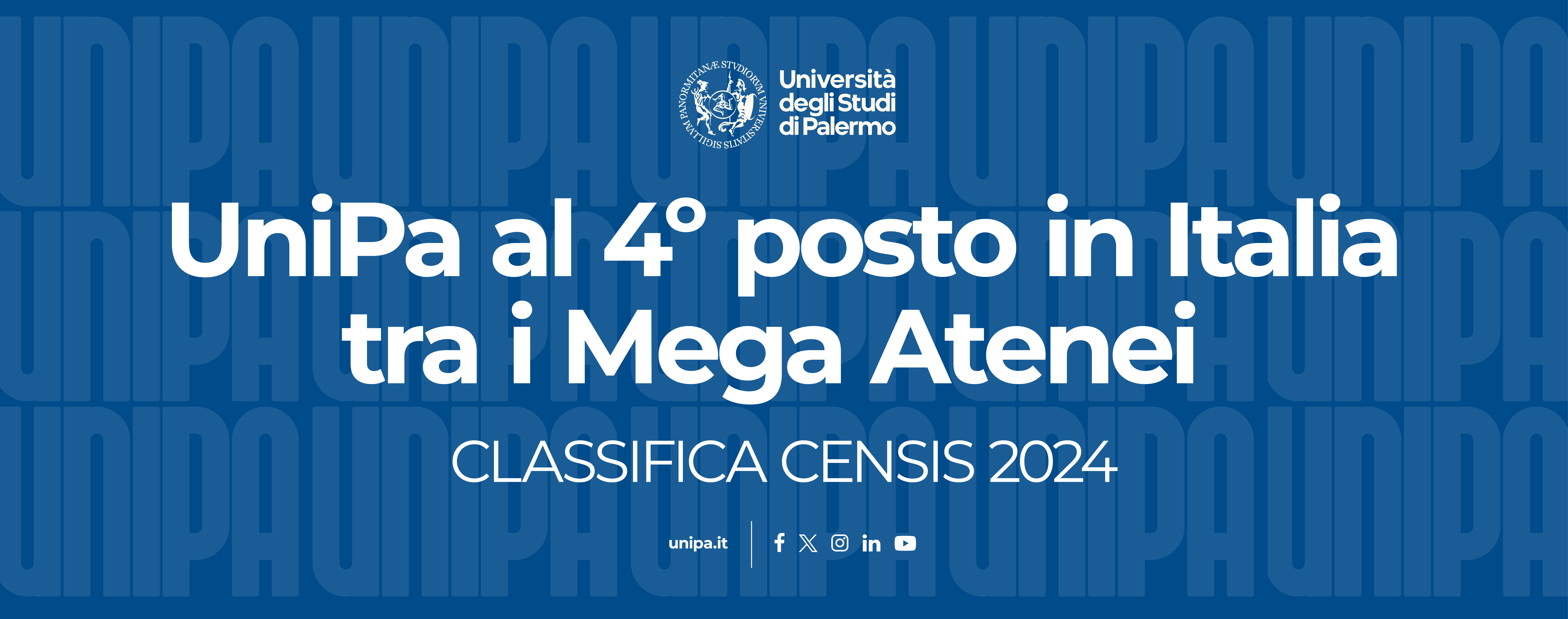 UniPa al quarto posto in Italia nella classifica Censis 2024 - Rettore Midiri: “Un netto salto in avanti che certifica la competitività e l’attrattività del nostro Ateneo”