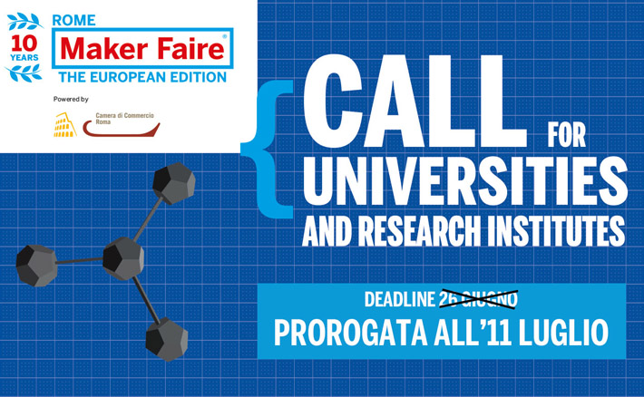 Call for Universities and Research Institutes 2022 di Maker Faire Rome