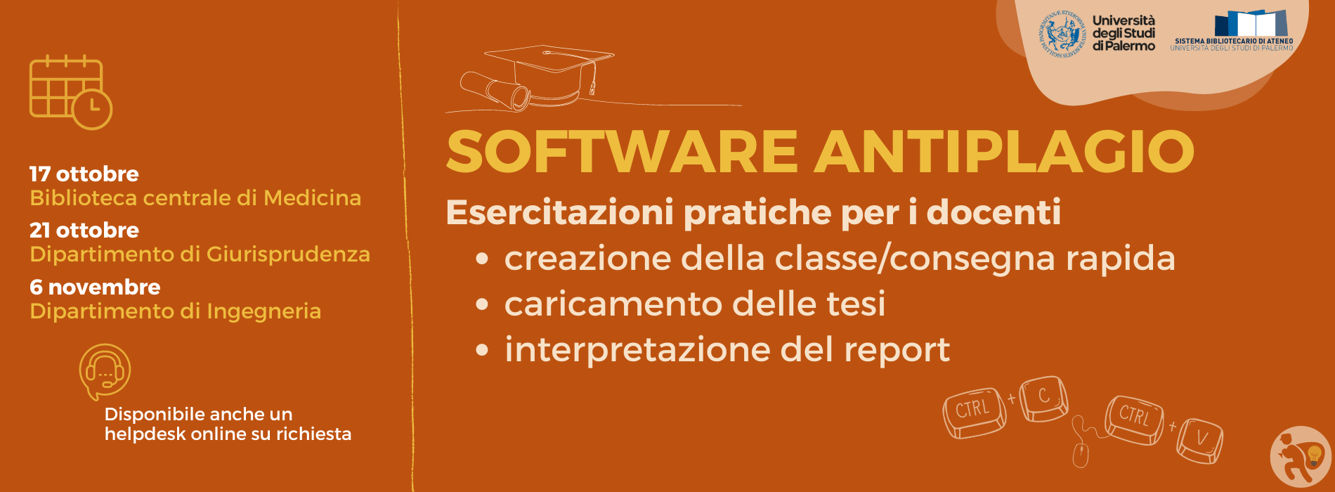 Prevenzione del plagio: sessioni informative per i docenti dell'Ateneo